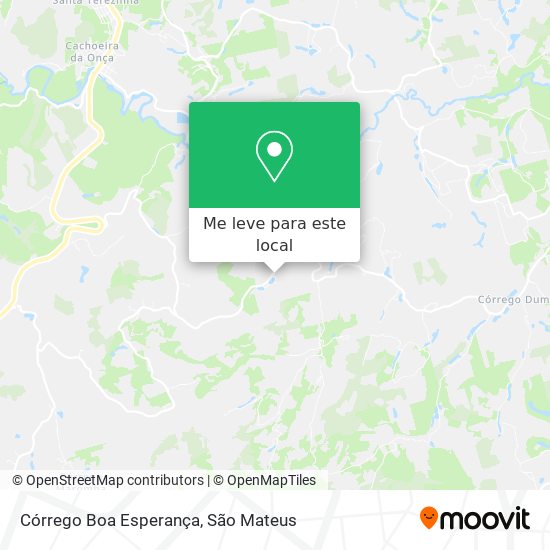 Córrego Boa Esperança mapa