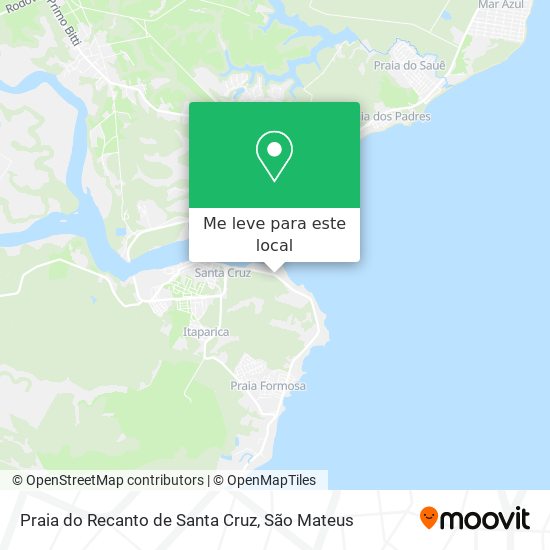 Praia do Recanto de Santa Cruz mapa