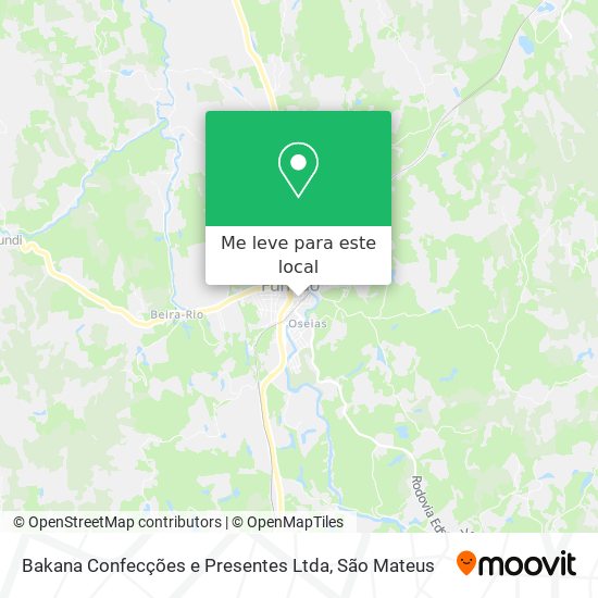 Bakana Confecções e Presentes Ltda mapa