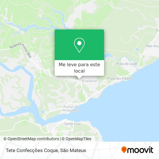 Tete Confecções Coque mapa