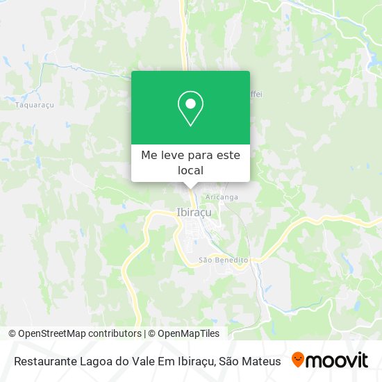 Restaurante Lagoa do Vale Em Ibiraçu mapa