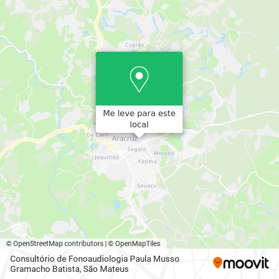 Consultório de Fonoaudiologia Paula Musso Gramacho Batista mapa