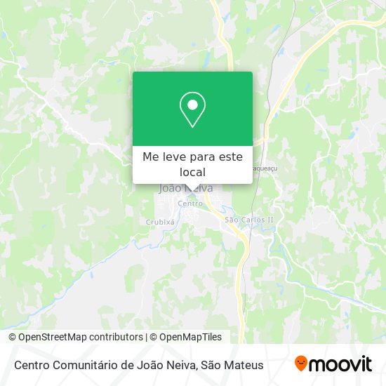 Centro Comunitário de João Neiva mapa