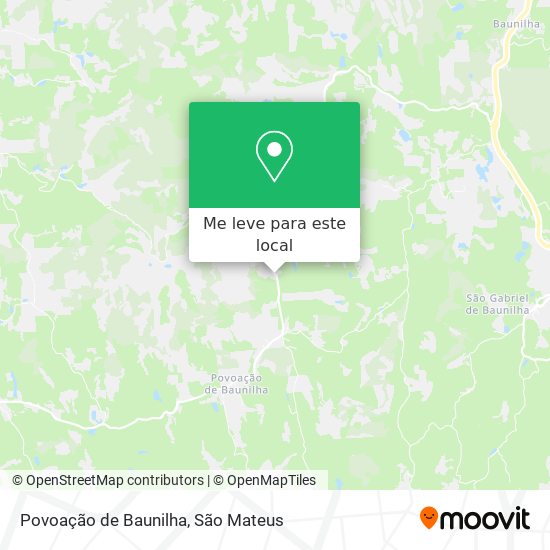 Povoação de Baunilha mapa