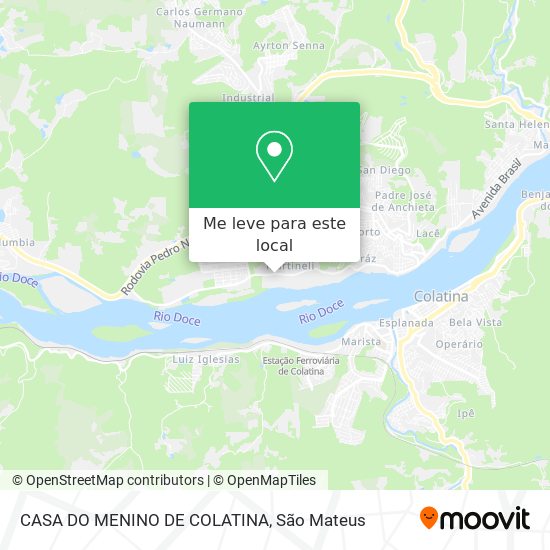 CASA DO MENINO DE COLATINA mapa