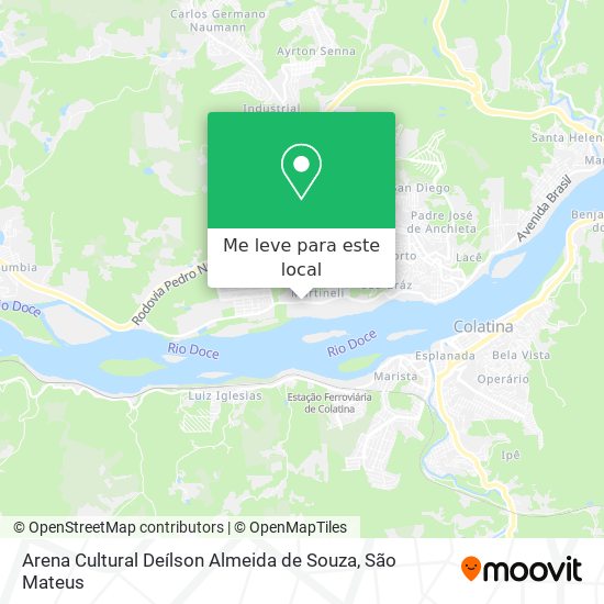 Arena Cultural Deílson Almeida de Souza mapa
