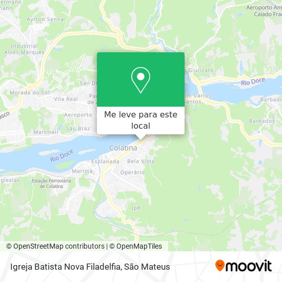 Igreja Batista Nova Filadelfia mapa