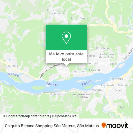 Chiquita Bacana Shopping São Mateus mapa