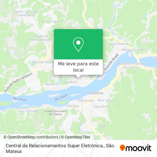 Central de Relacionamentos Super Eletrônica. mapa