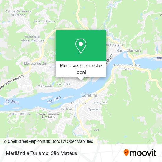 Marilândia Turismo mapa