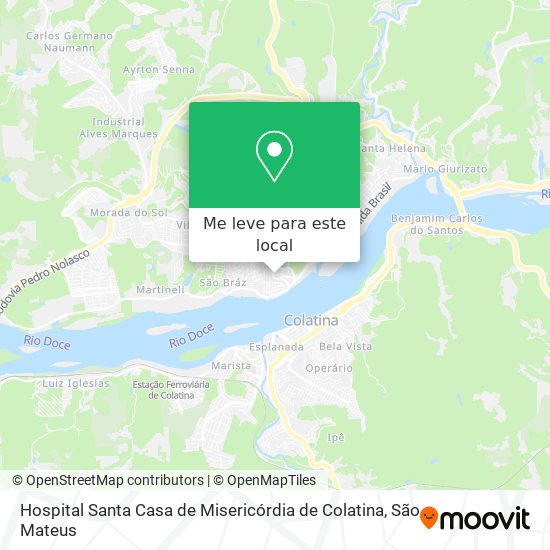 Hospital Santa Casa de Misericórdia de Colatina mapa