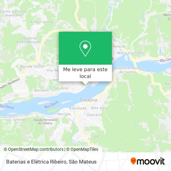 Baterias e Elétrica Ribeiro mapa