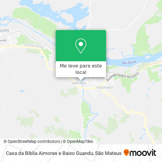 Casa da Biblia Aimores e Baixo Guandu mapa
