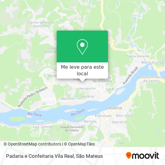 Padaria e Confeitaria Vila Real mapa