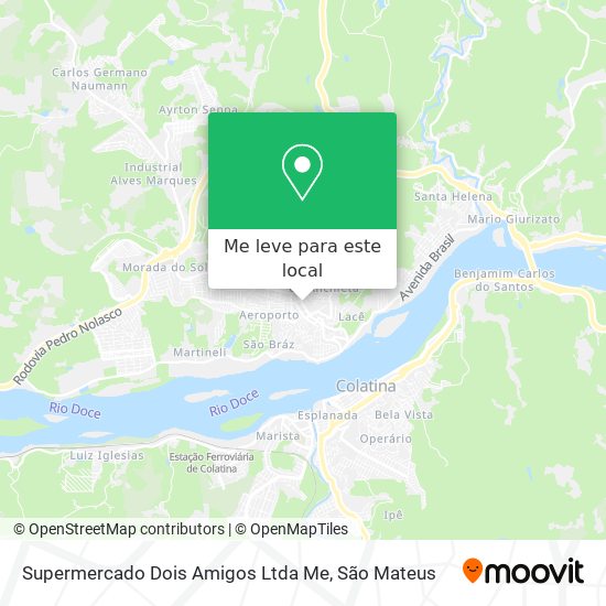 Supermercado Dois Amigos Ltda Me mapa