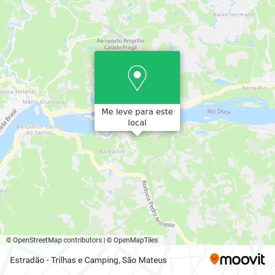 Estradão - Trilhas e Camping mapa