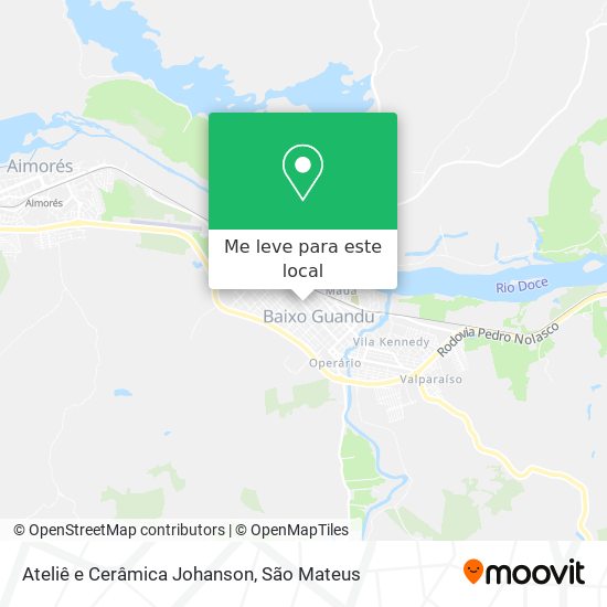 Ateliê e Cerâmica Johanson mapa