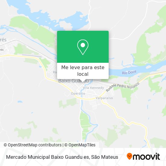 Mercado Municipal Baixo Guandu es mapa