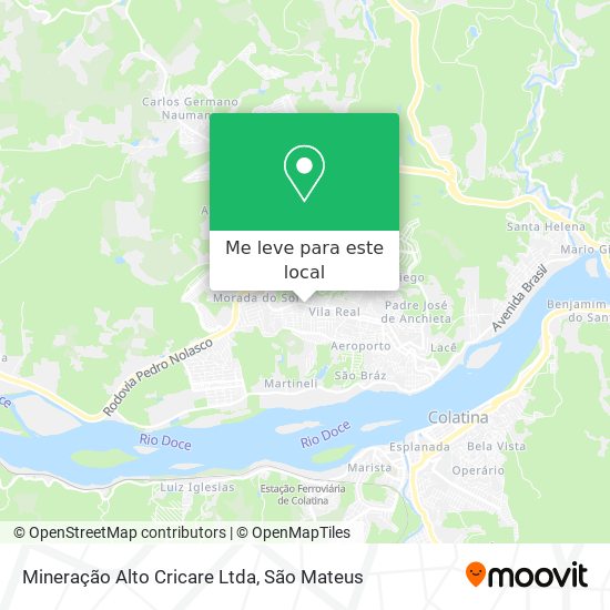 Mineração Alto Cricare Ltda mapa