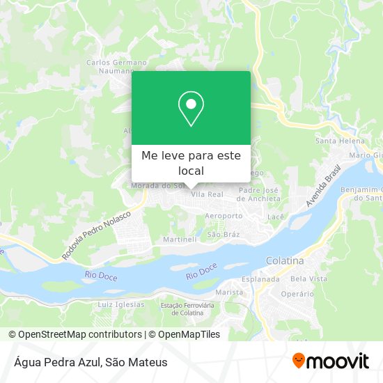 Água Pedra Azul mapa