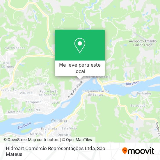 Hidroart Comércio Representações Ltda mapa