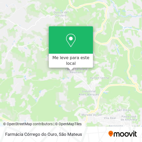 Farmácia Córrego do Ouro mapa