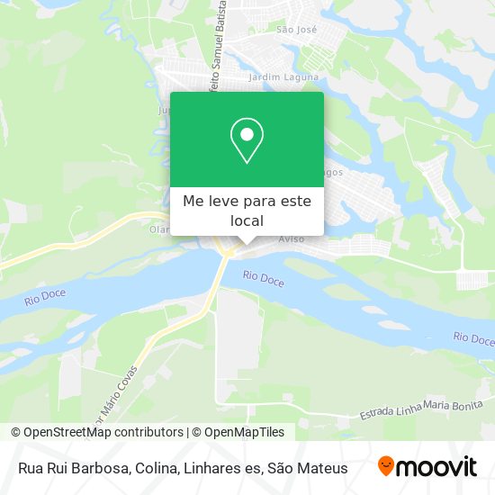 Rua Rui Barbosa, Colina, Linhares es mapa