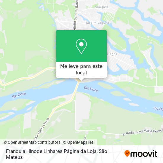 Franquia Hinode Linhares Página da Loja mapa