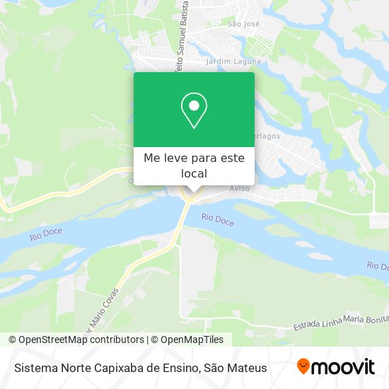 Sistema Norte Capixaba de Ensino mapa