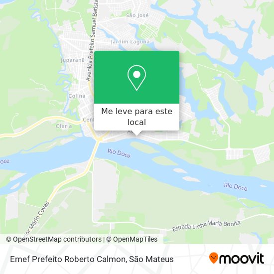 Emef Prefeito Roberto Calmon mapa