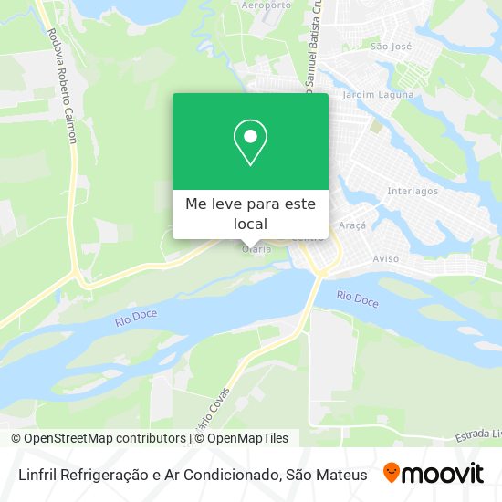 Linfril Refrigeração e Ar Condicionado mapa