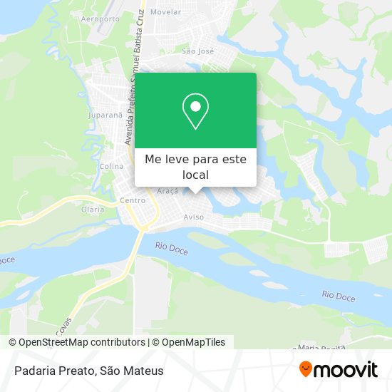 Padaria Preato mapa