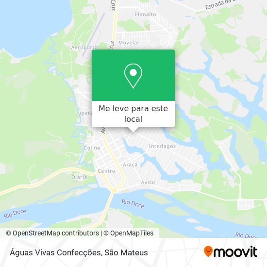 Águas Vivas Confecções mapa