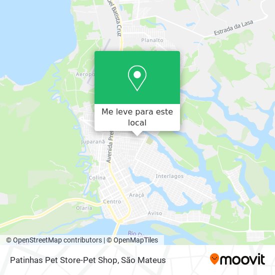 Patinhas Pet Store-Pet Shop mapa