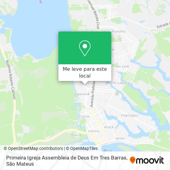 Primeira Igreja Assembleia de Deus Em Tres Barras mapa