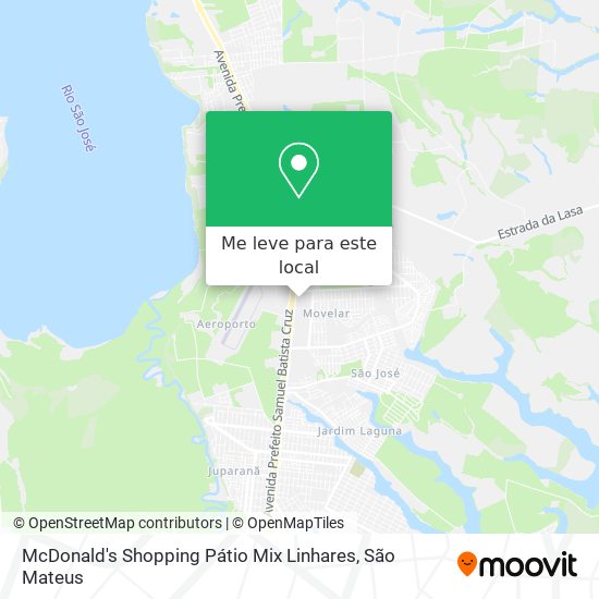 McDonald's Shopping Pátio Mix Linhares mapa