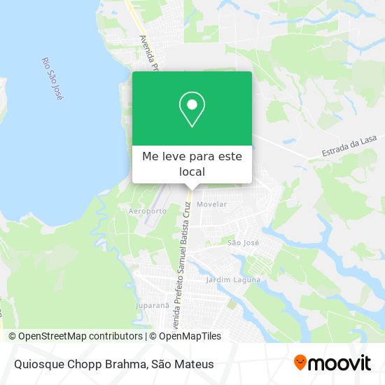Quiosque Chopp Brahma mapa