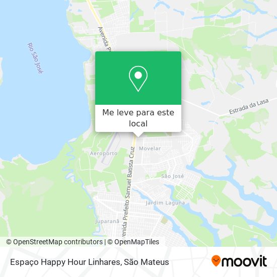 Espaço Happy Hour Linhares mapa
