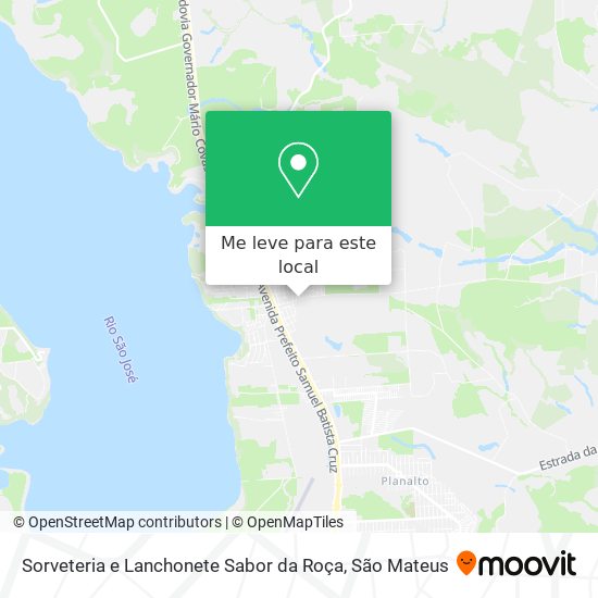 Sorveteria e Lanchonete Sabor da Roça mapa