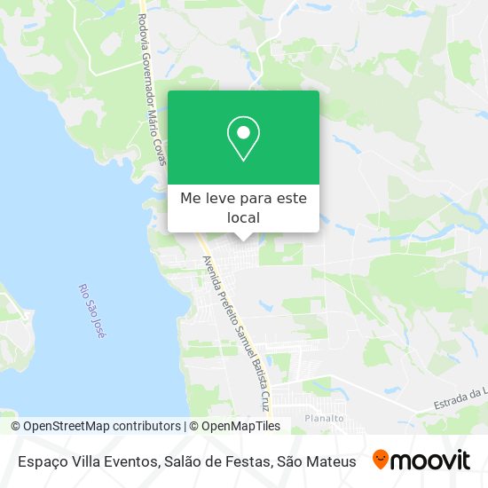 Espaço Villa Eventos, Salão de Festas mapa