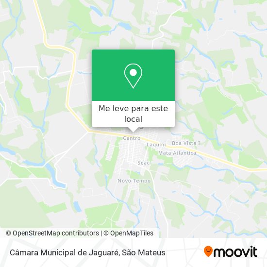 Câmara Municipal de Jaguaré mapa
