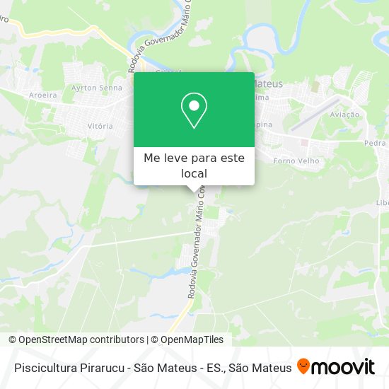 Piscicultura Pirarucu - São Mateus - ES. mapa