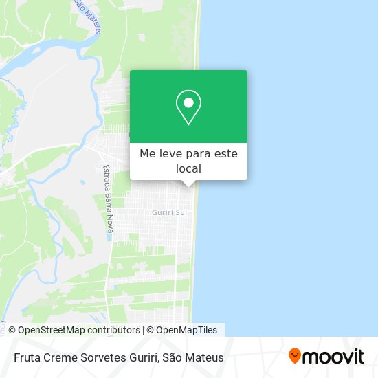Fruta Creme Sorvetes Guriri mapa