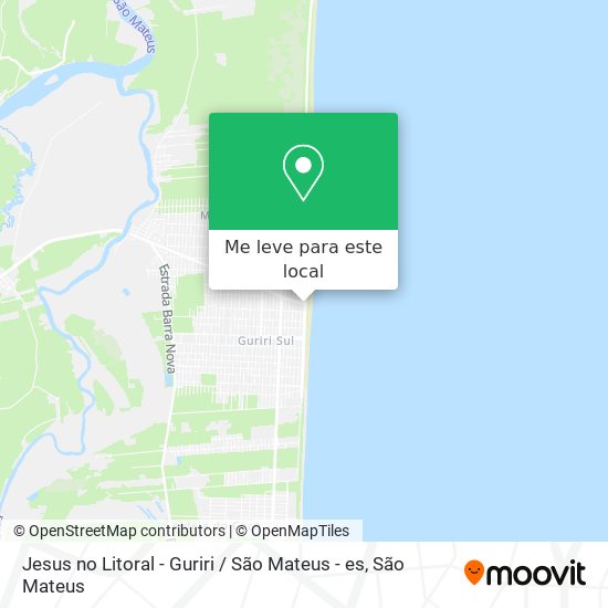 Jesus no Litoral - Guriri / São Mateus - es mapa