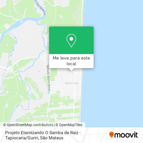 Projeto Eternizando O Samba de Raiz - Tapiocaria / Guriri mapa
