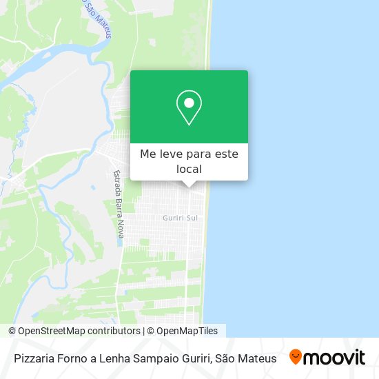 Pizzaria Forno a Lenha Sampaio Guriri mapa