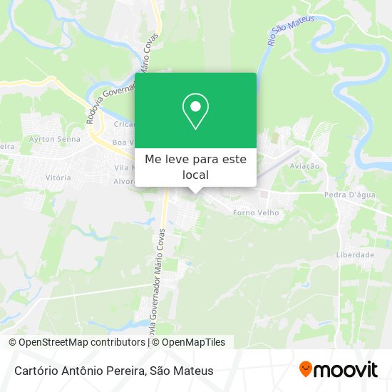 Cartório Antônio Pereira mapa