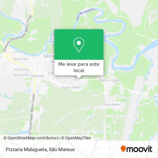 Pizzaria Malagueta mapa