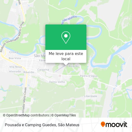 Pousada e Camping Guedes mapa