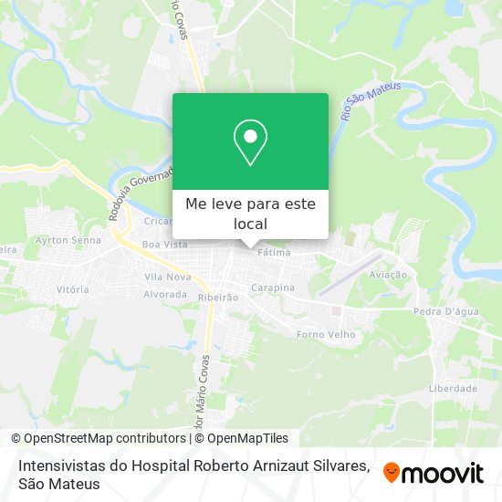 Intensivistas do Hospital Roberto Arnizaut Silvares mapa